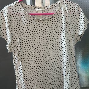 Polka Dot Tshirt From H And M In Size Xs To S
