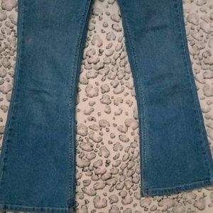 Blue Women Bell Bottom Jeans