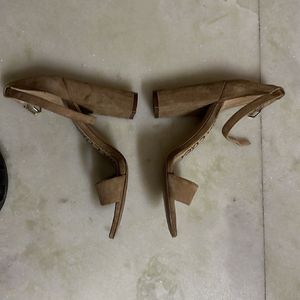 nude block heels