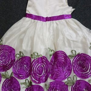 Satin Flower Frock With Shrug