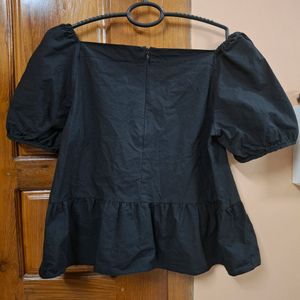 Peplum Black Tops