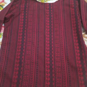 Black Maroon Colour Top