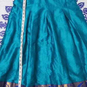 blue anarkali