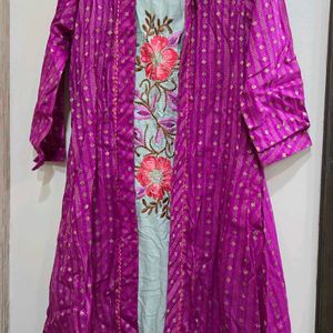 Ethnic Gown With Long Jacket