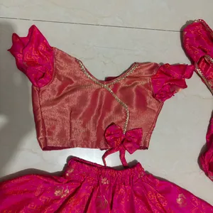 Lengha Duppta Blouse Set For Baby Girl