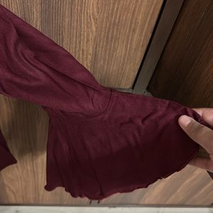 Style Quotient Maroon Top