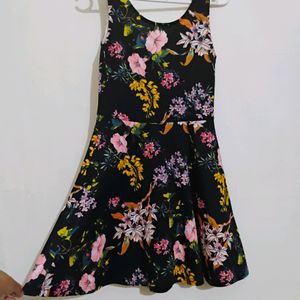 H&M Black Floral Dress