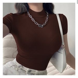 Mock Neck Half Sleeves Top