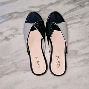 Black And Grey Sandals