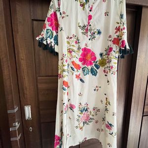 Floral print tunic kurta