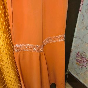 Peachy Orange Fishtail Dress