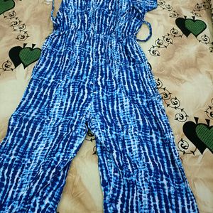 Multicolored Jaipuri Print Jumpsuit In XL Size