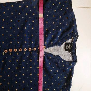 Navy Blue Gown Cum Kurti