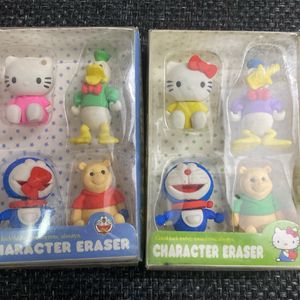 Pack Of 2 Character Erasers Hello Kitty