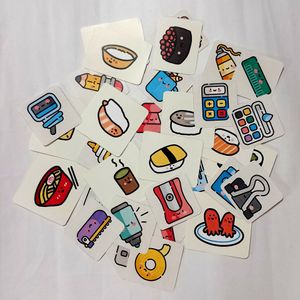 School & Tiffin Items Sticker Pack of 36 Stickers