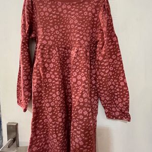 New H&M Full Sleeve Dress Fit N Flare For 6-8 Yrs