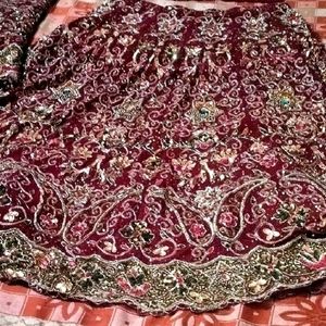 Bridal Lehenga Choli With Dupatta Handwork