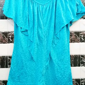 Cyan Colour Top