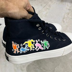 H&M KEITH HARING HIGH TOP SNEAKERS