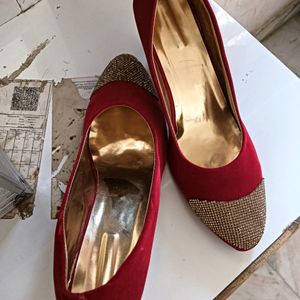 Velvet Red High Heels