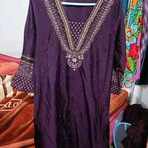 Pretty Purple W Kurta