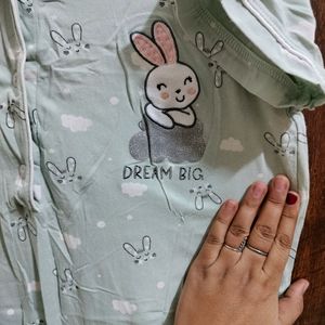 Stretchable Rabbit Print Nighty