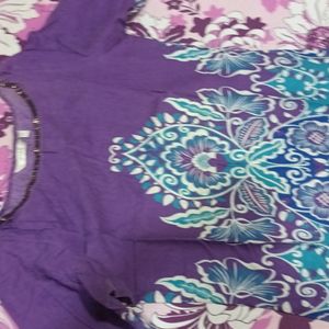 Purple Office Wear Festive Kurti