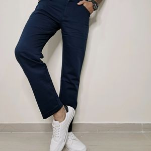 Kaulin 1027 Men's Double Cloth Knitted Blue Pant