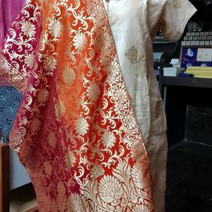 Silk Suit Set With Grand Dupatta