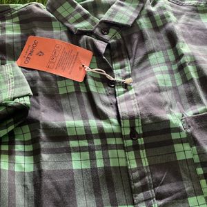 New Green And. Black Lining Shirts