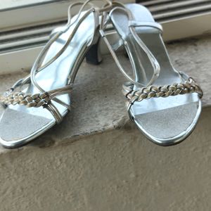 Brand New Silver Heels Shoes