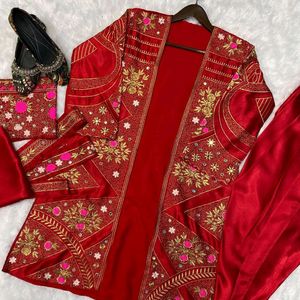 Indo western dress with jacket