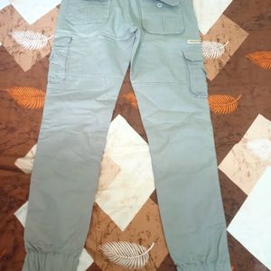 Grey Cargo Jeans Mens