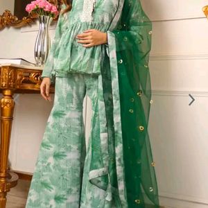 Green Kurta Set