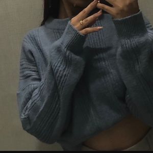 Cropped Knitted Jumper