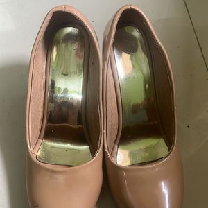 Platform Heels In Tan Color