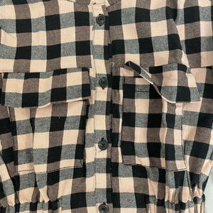 Zara Checked Shirt Dress