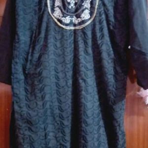 Black Embroidery Kurta