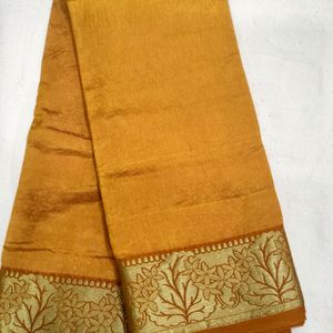 Beautiful Yellow Saree with Blouse