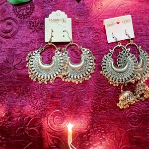 Combo Oxidised Jhumka