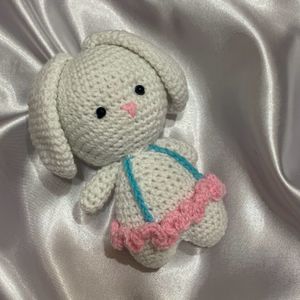 Crochet White Bunny Plushie🐰🎀