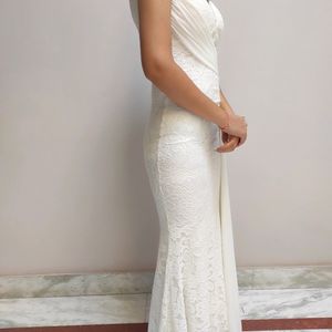 White Lacework Maxi Dress