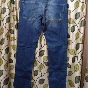 H&M LOW WAIST DENIM TONED JEANS