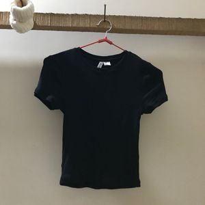 H&M Black Ribbed Top