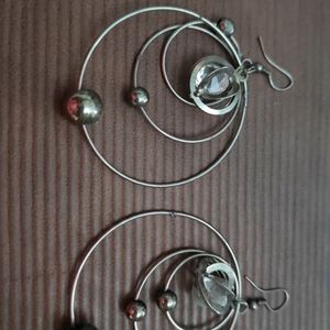 Black Metal Multi Hooped Earrings