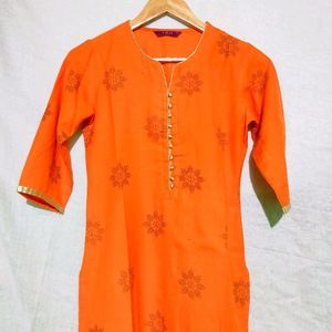 Libas Magenta Pink And Orange Long Kurti