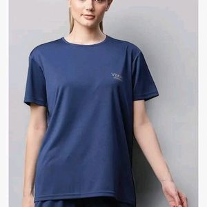 Blue Tshirt For Gym Slim Fit