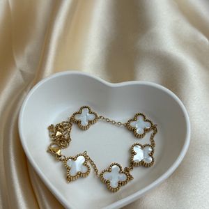 White Clover Bracelet Anti Tarnish