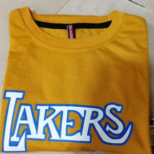 Mustard Yellow Lakers Oversized Tshirt For Women..