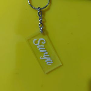 Customized Acrylic Name Engraved Keychain